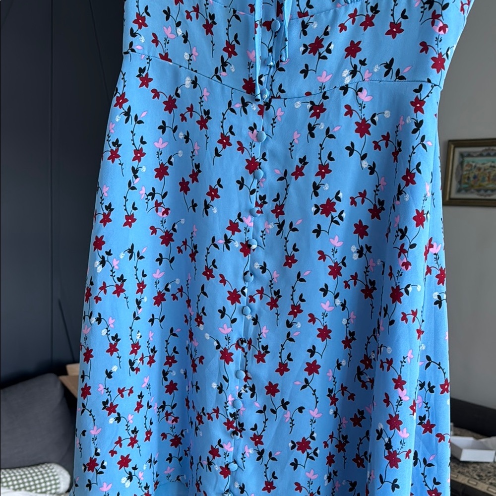 Blue Floral Dress - Picture 4 of 6